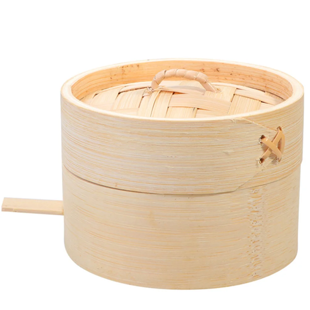 

2pcs Steamer Basket Chinese Round Dessert Steamer Steamed Rack Basket and Lid for Kitchen Restaurant Home