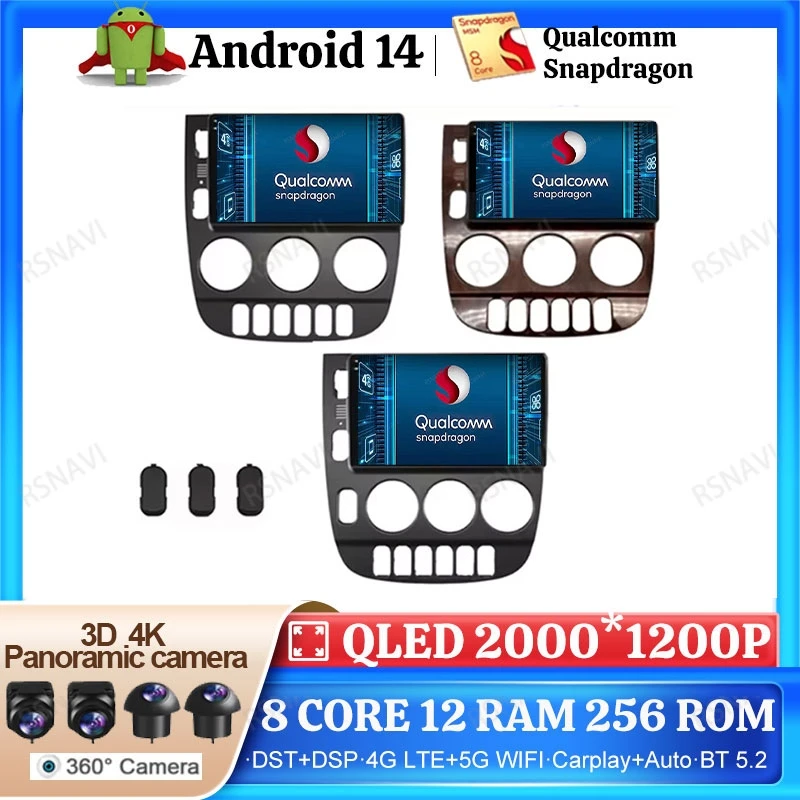 Автомобильный радиоприемник Android 14 для Mercedes Benz M-Class W163 ML 1997-2005 BT 5G WIFI DVD 4G LTE Стерео