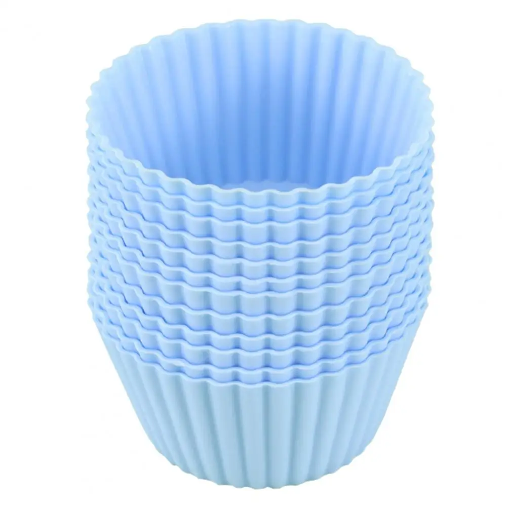 

12Pcs Practical Baking Molds Lightweight Pastry Molds Convenient Cleaning Muffin Cup Baking Molds Make Egg Tart