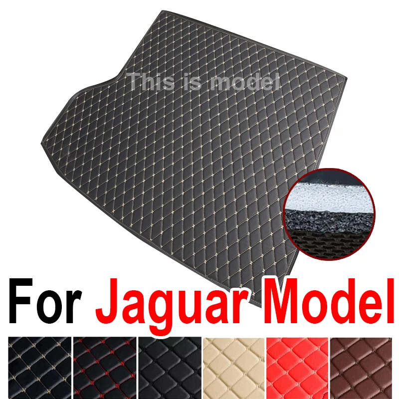 

PU Leather Custom Car Trunk Mats for Jaguar E-PACE XJ XJL XEL XFL 2017-2020 Interior Details Car Accessories Carpet