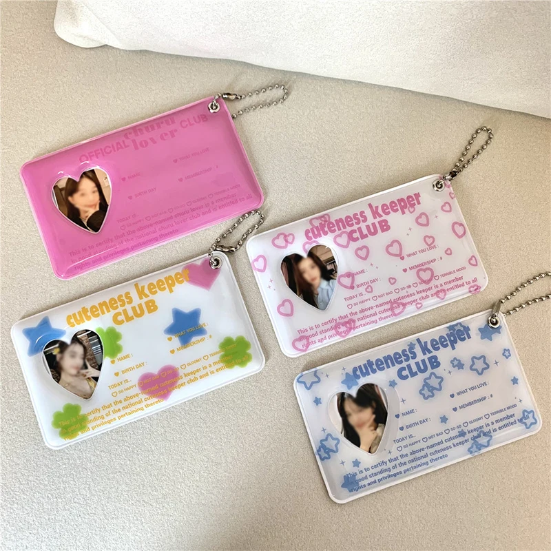 

Card Protective Sleeve Idol Photo Sleeves Pendant Card Storage Photo Pocket INS Printed Cartoon Cute Hollow Photo Holder