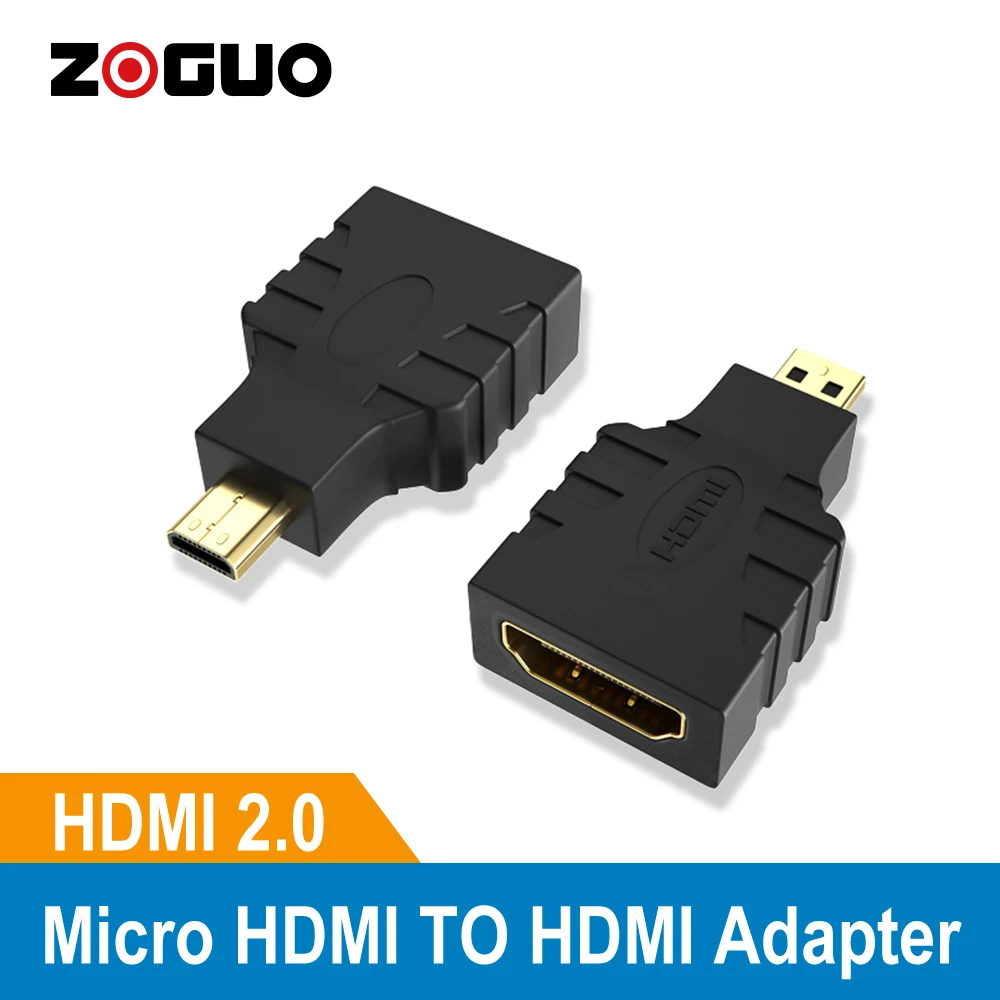 Адаптер ZOGUO Micro HDM-HDMI, переходник с HDMI «Мама» на Micro HDMI «папа», 4K HDMI, для цифровой камеры HDTV