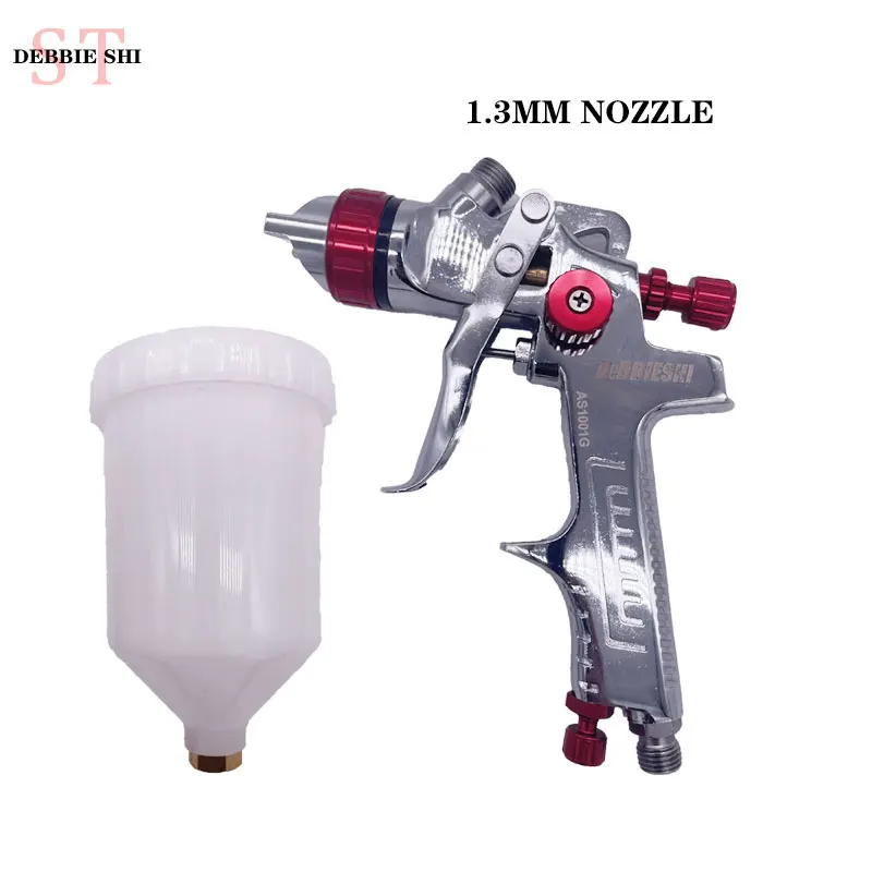 

High Atomization Spray Gun 1.3/1.4/1.7MM Nozzle Painting Gun AS1001G Paint Gun Water Based Air Spray Gun Airbrush 600CC Tank
