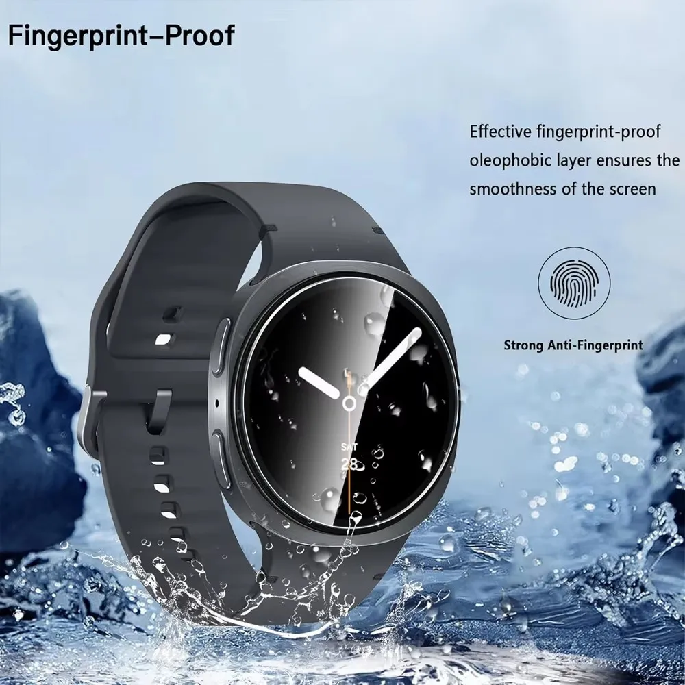 Фото Закаленное стекло для Samsung Galaxy Watch 8/8 classic 46 мм, 44 мм, 40 мм, защитная пленка HD, гидравлическая пленка, защитная пленка для Galaxy Watch 8 №2
