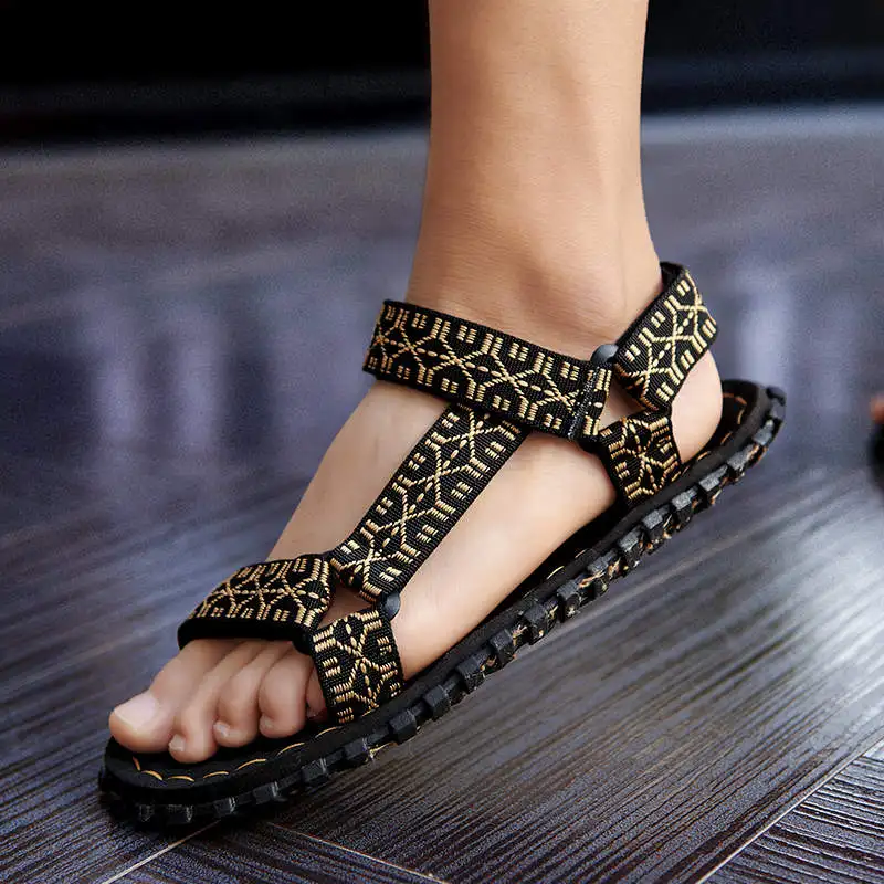 

Сандалии Lacesfor мужские летние, высокие кроссовки, пляжные, теннисные туфли, римские сандалии Runnung