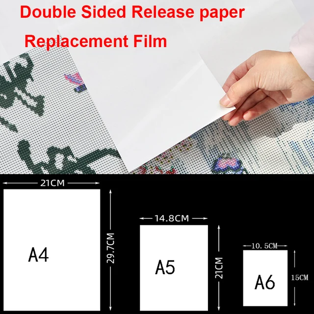 Diamond painting tool protective film diamond embroidery double-sided release paper anti-dirty Replacing Plastic Film A4/A5/A6 1