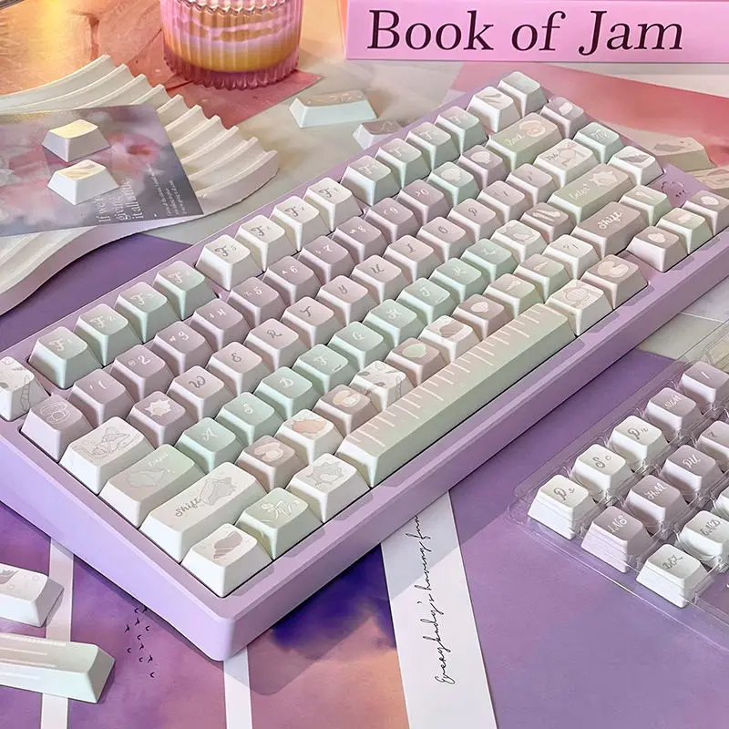 Оригинальные фиолетовые колпачки для механической клавиатуры из ПБТ с