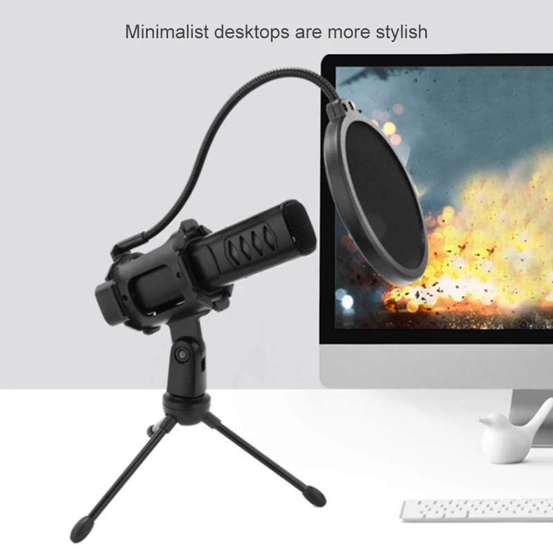 Конденсаторный микрофон K31 Type C телефонный для телефона ноутбука Поющая игр