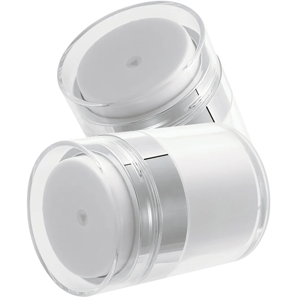 

2 Pcs Bottled Cream Jar Vacuum Dispenser Moisturising Face Plastic Moisturizer Push Pump Travel Skincare Containers