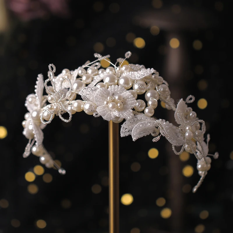 

Аксессуары для волос для невесты с блестками, свадебные украшения для волос с жемчугом, украшения для волос для выпускного вечера