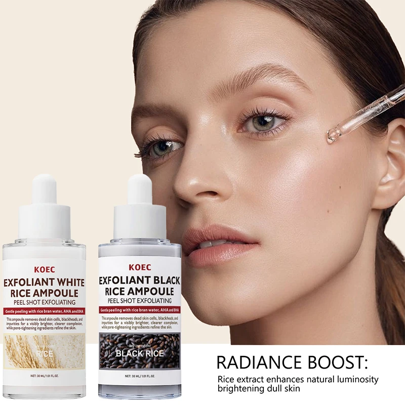 Фото Светящаяся рисовая ампула, рисовая эссенция, увлажняющая и увлажняющая, нежное очищающее пилинг, отшелушивающее средство для восстановления кожи, ниацинамидные эссенции №4