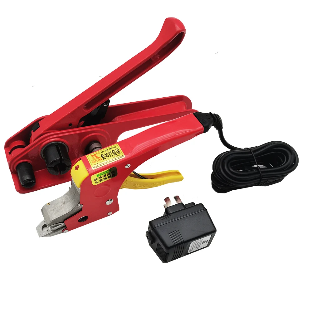 

Hand Held Carton Strapping Machine Manual Strapper Sealless Strapping Tool Tensioner and Electric Hot Straps Welding Banding