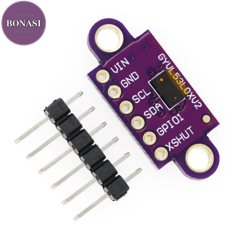 

VL53L0X Time-of-Flight (ToF) Laser Distance Ranging Sensor Breakout 940nm GY-VL53L0XV2 Module for Arduino I2C IIC 25MM*10.7MM