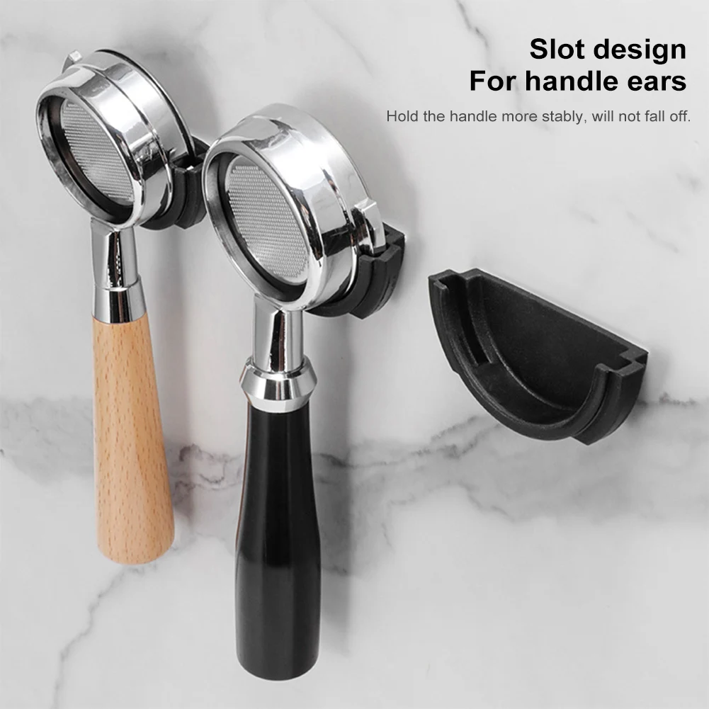 

51/54/58MM Coffee Portafilter Wall Hanging Rack Self-Adhesive Portafilter Holder Wall Mounted Handle Rack Organizer Coffee Tools