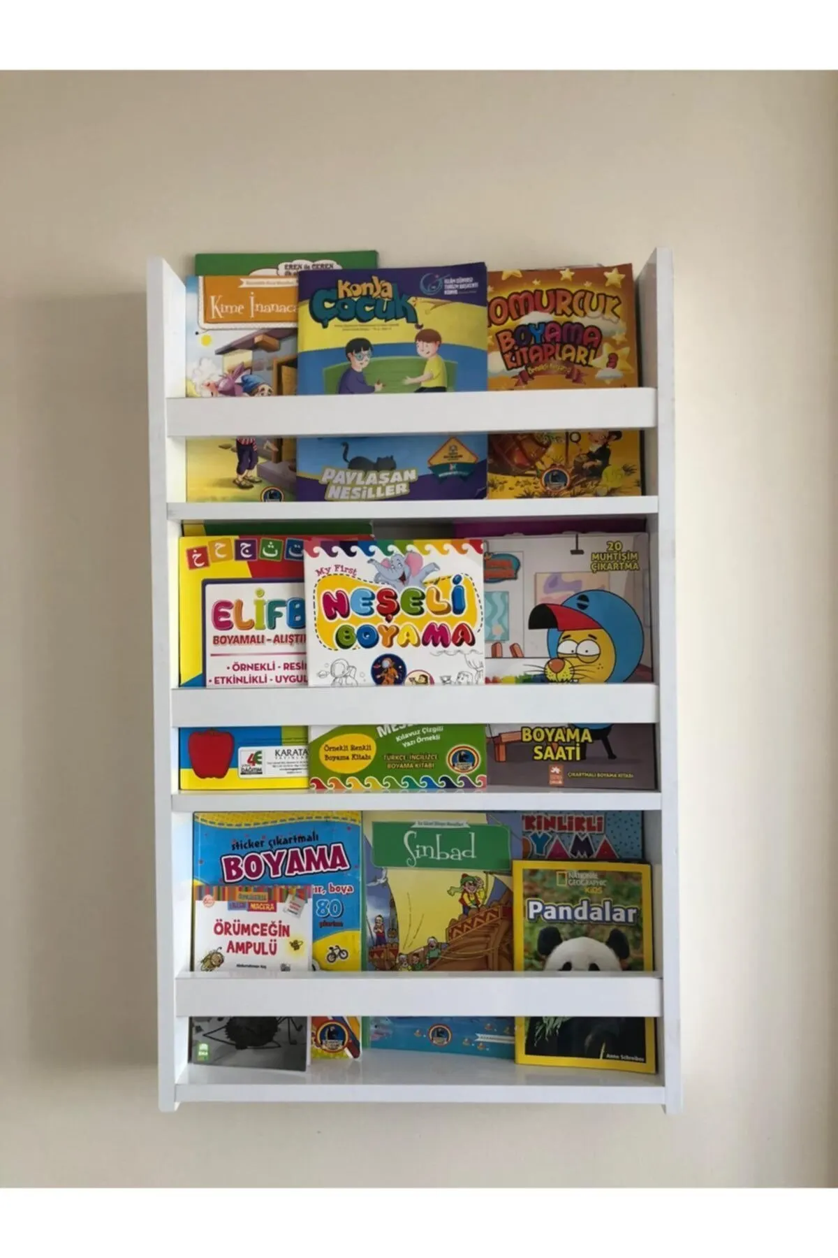 Bookcase Child Room Educational 3 Shelf Bookcase Magazine rack, Newspaper rack, Educational easy installation, libraries, home furnishings, Shelves, 3 tier ladder bookshelf wood ladders standing shelves bookcase storage stand newspaper and magazine racks