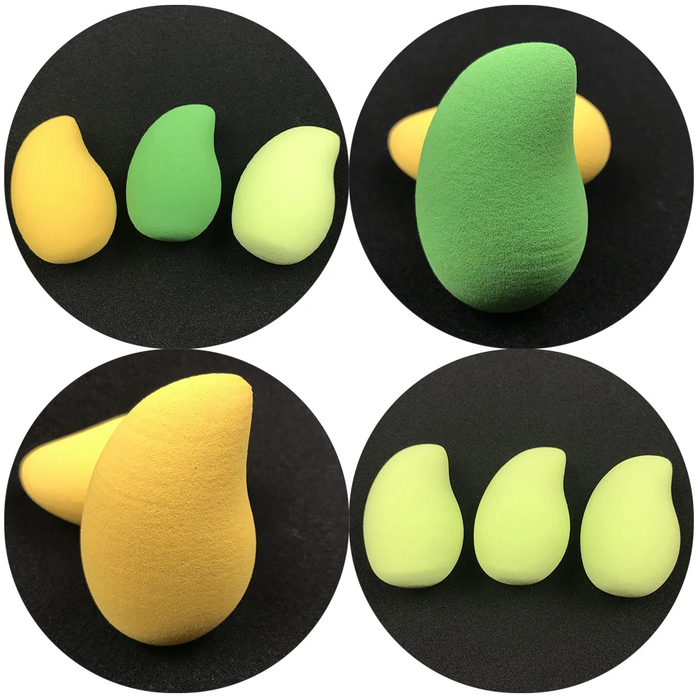 6 шт. инструменты для макияжа в форме манго красивые яйца прочные милые женские