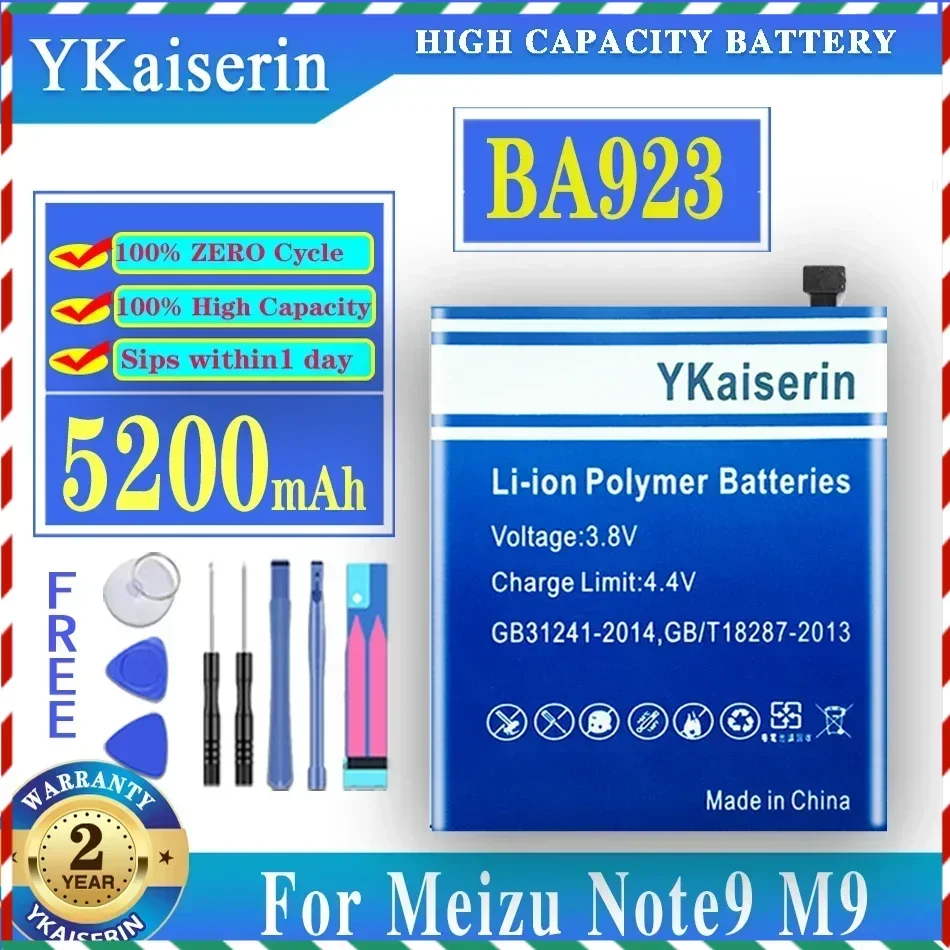 Аккумулятор BA923 емкостью 5200 мАч для Meizu Note 9 Note9 M9 Batteria + номер отслеживания