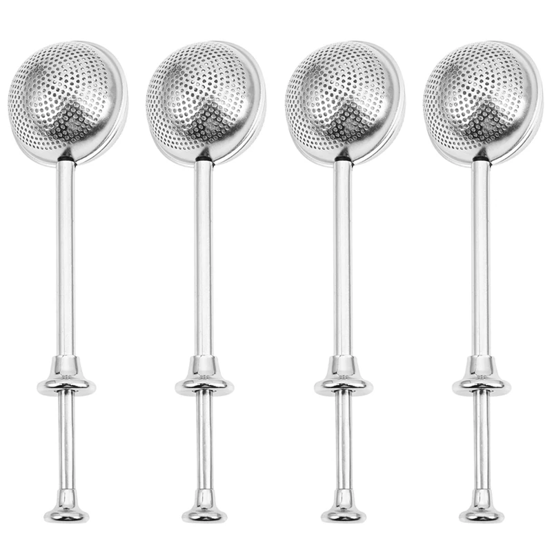 

4X Premium Stainless Steel Teapot Tea Strainer Ball Shape Mesh Tea Infuser Filter Reusable Tea Bag Spice Tea Tool