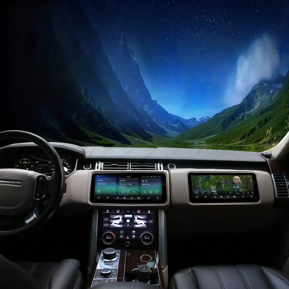 Автомобильный DVD-плеер ACARNAVI, GPS-навигация, мультимедиа для Range Rover Evogue Sport, 12,3 дюймов, 8 + 128G, откидной экран с кожей