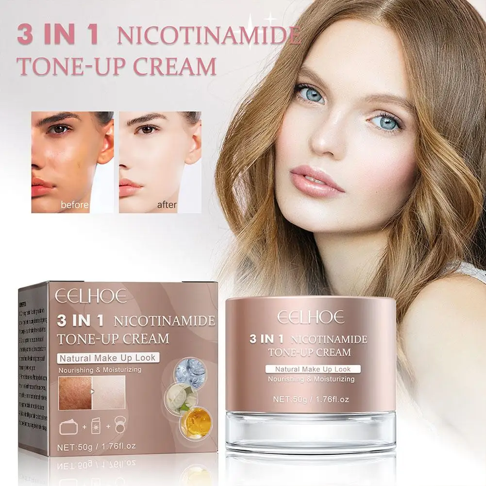 

3 In 1 Whitening Cream Skin Care Product Moisturizing Fade Lazy Fine Face 50g Beauty Cream Tone Brighten Lines Skin Cream D3T2