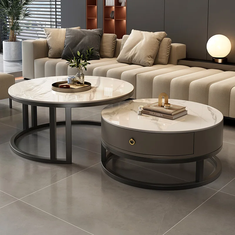 Роскошный складной стол шкафы для гостиной подставка телевизора круглая