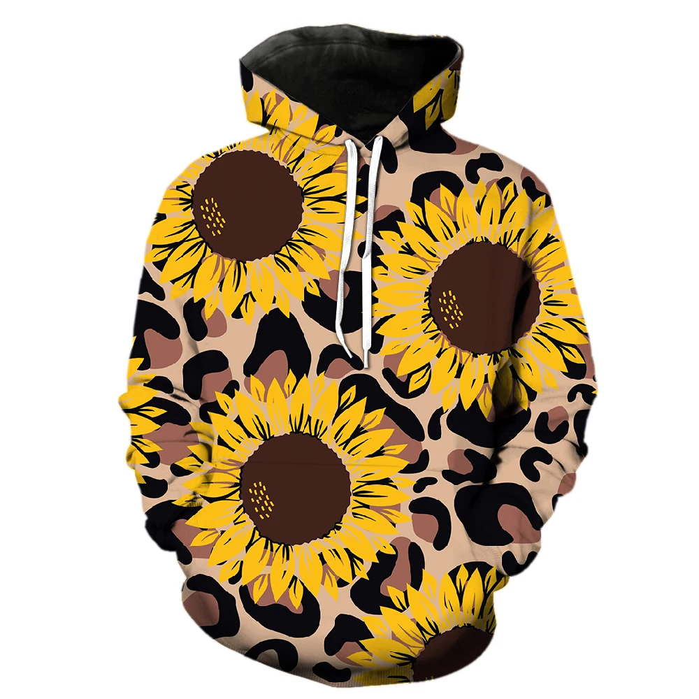 

Yellow Sunflower Hoodie Floral Animal Print Original Hoodie for Men and Women Basic Printed Hoodie Sweatshirt