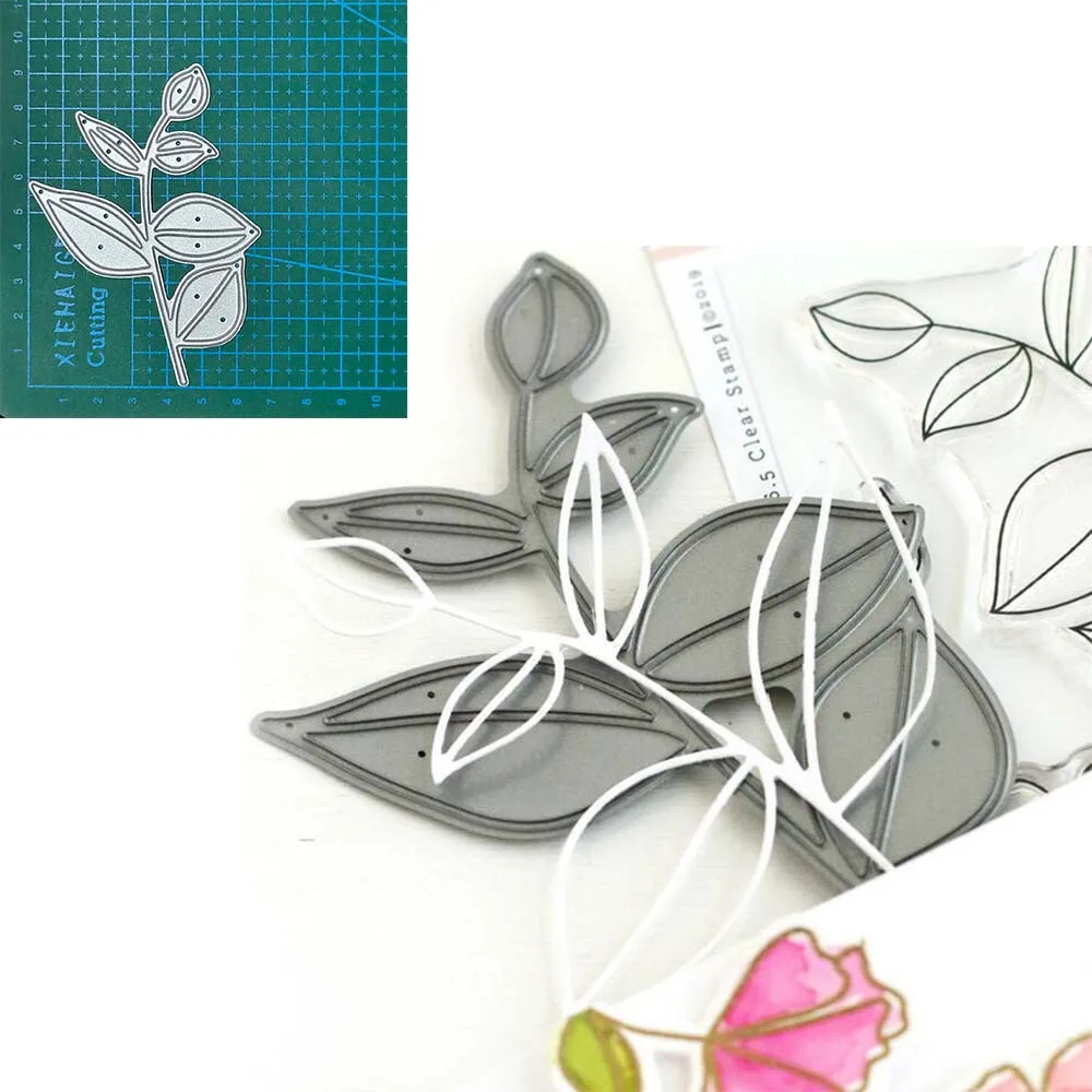 

Leaf Cutting Dies Cut Embossing Scrapbook Papercutting Greeting Cards Knife Mold Decorative Crafts Blade Punch Stencil