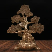 8 tibetan temple collection old bronze patina lucky tree fortune tree brave troops coin gather fortune ornament town house