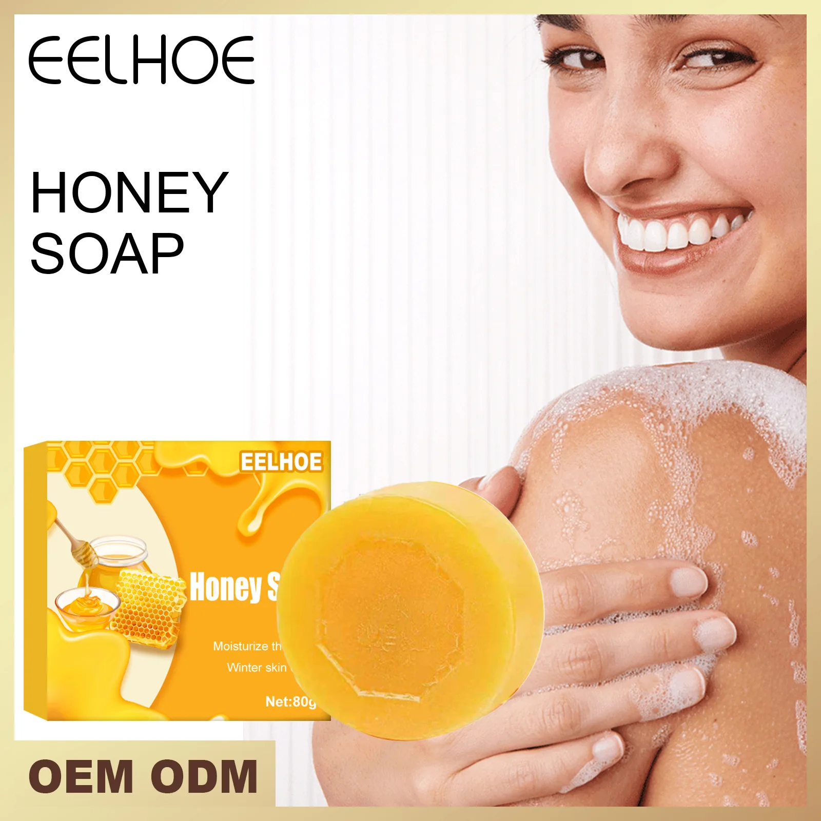 

Eelhoe Медовое мыло увлажняющее очищающее средство для лица удаление клещей акне отшелушивающее масло восстанавливающее кожу Глубокое Очища...