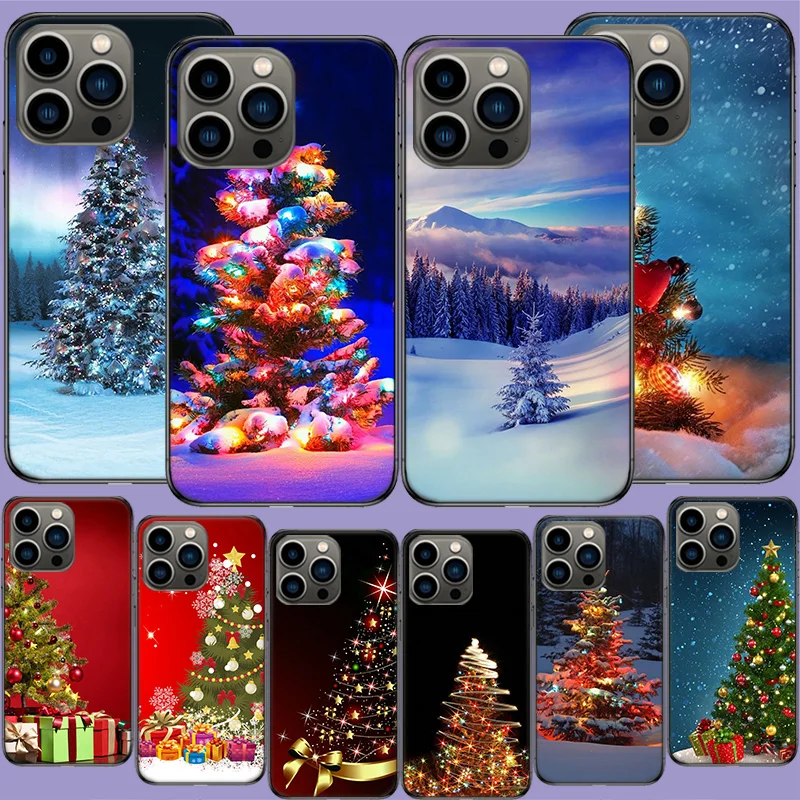 

Чехол для телефона с рождественской елкой и оленем для Iphone 14 13 Pro Max 12 Mini 11 Pro XR X XS Max 6 6S 7 8 Plus 5 SE 2020