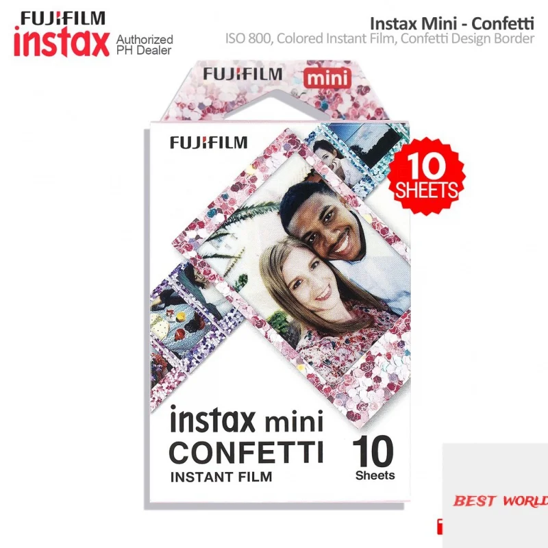 

FUJIFILM Instax Mini Film Confetti 10 листов-EXP 2024 MVP CAMERA