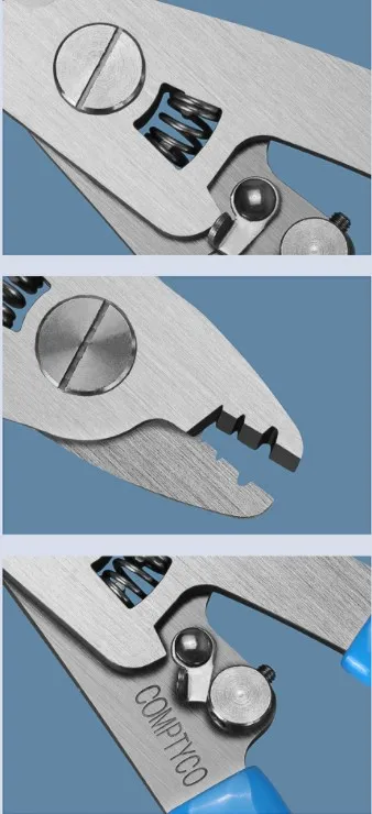 Stainless Steel Fiber Nomiller Pliers VCFS-30 Three-Mouth Stripping Plier Three Jaw Tongs