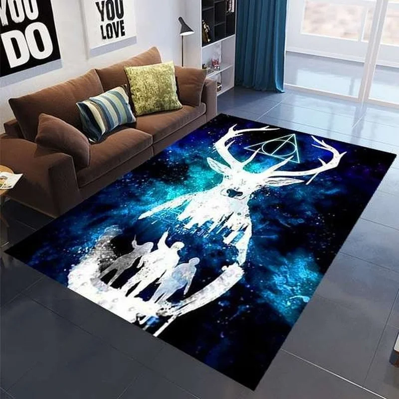 

Deer Soft Carpet Magic Moive Mat Door Rug Bathmat Print Area Bedroom Anti-slip Floor carpets for living room door mat entrance