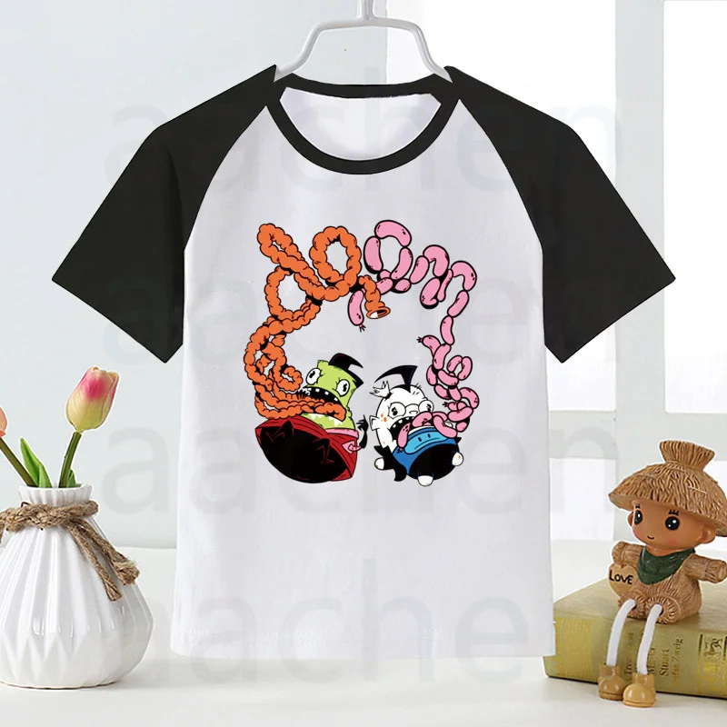 Gorillaz Cartoon Print Boys Girls T-Shirt Kids Funny Clothes Children Summer Short Sleeve Baby Tops，Drop Ship