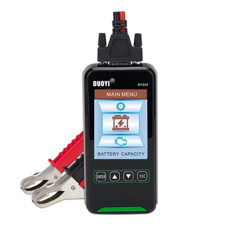 Тестер DUOYI DY222 для автомобильных аккумуляторов 12 В 24 цифровой тестер анализатор