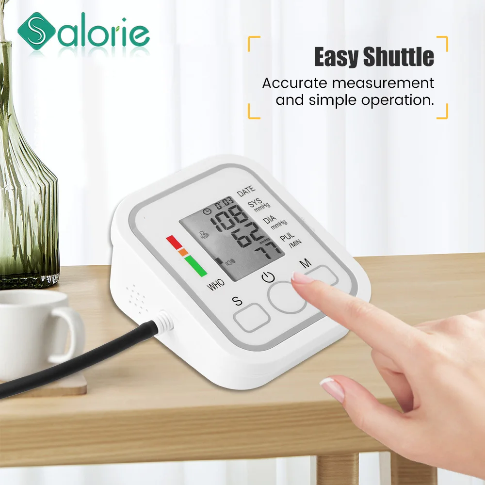 

Arm Blood Pressure Monitor BP Equipment Automatic Professional Medical Portable Tonometer Digital Tensiometer Heart Rate Monitor