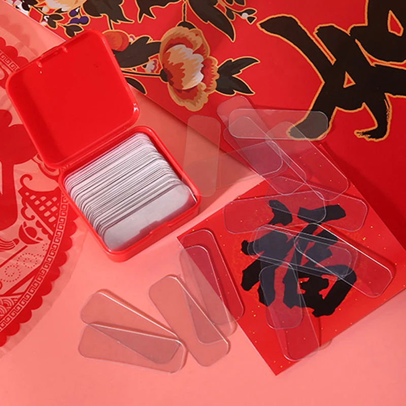 

60pc/box Double Side Sticker Transparent Non-Marking Universal Adhesive Stickers