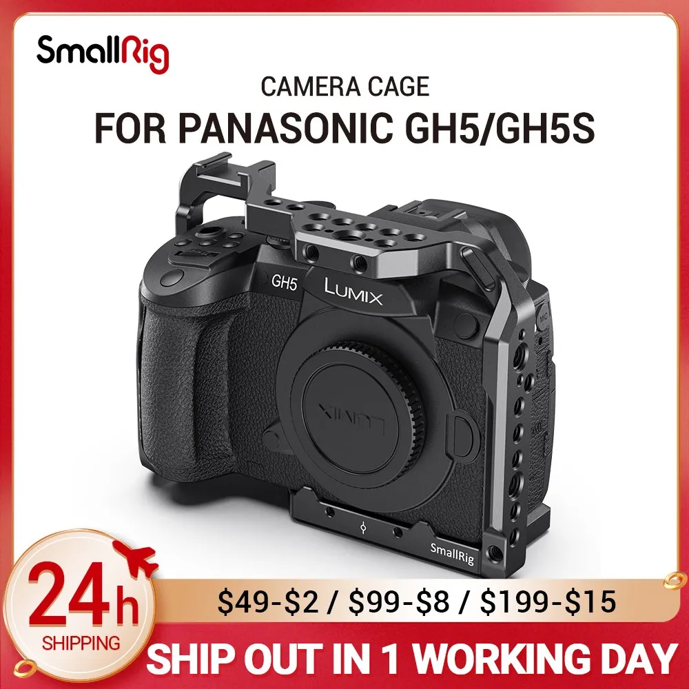 

Клетка SmallRig для камеры Panasonic GH5 и GH5S с креплением холодного башмака для держателя монитора, фотовспышка, реальные варианты 2646