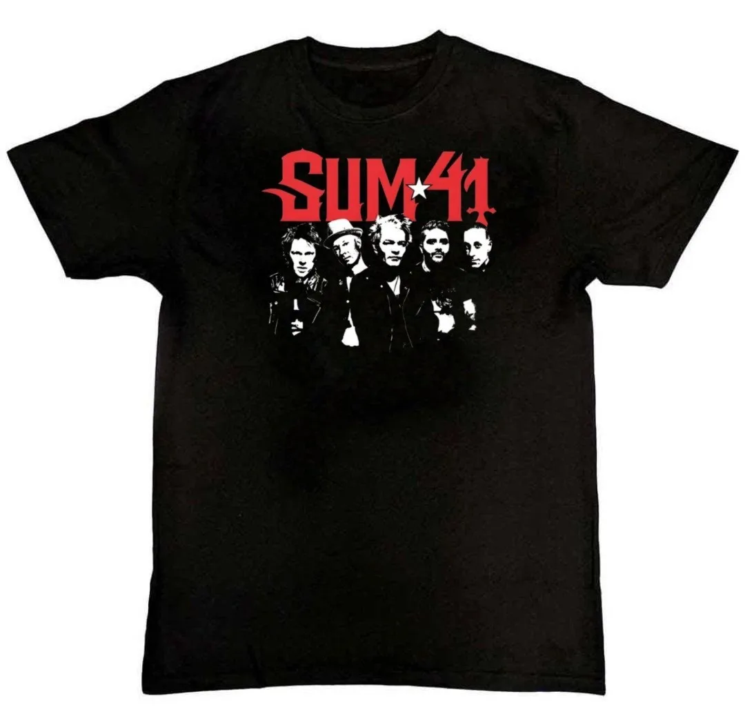Фото Мужская футболка унисекс с графическим принтом Band Sum 41, размеры S, M, L, XL, 2XL, 3XL, 4XL №1