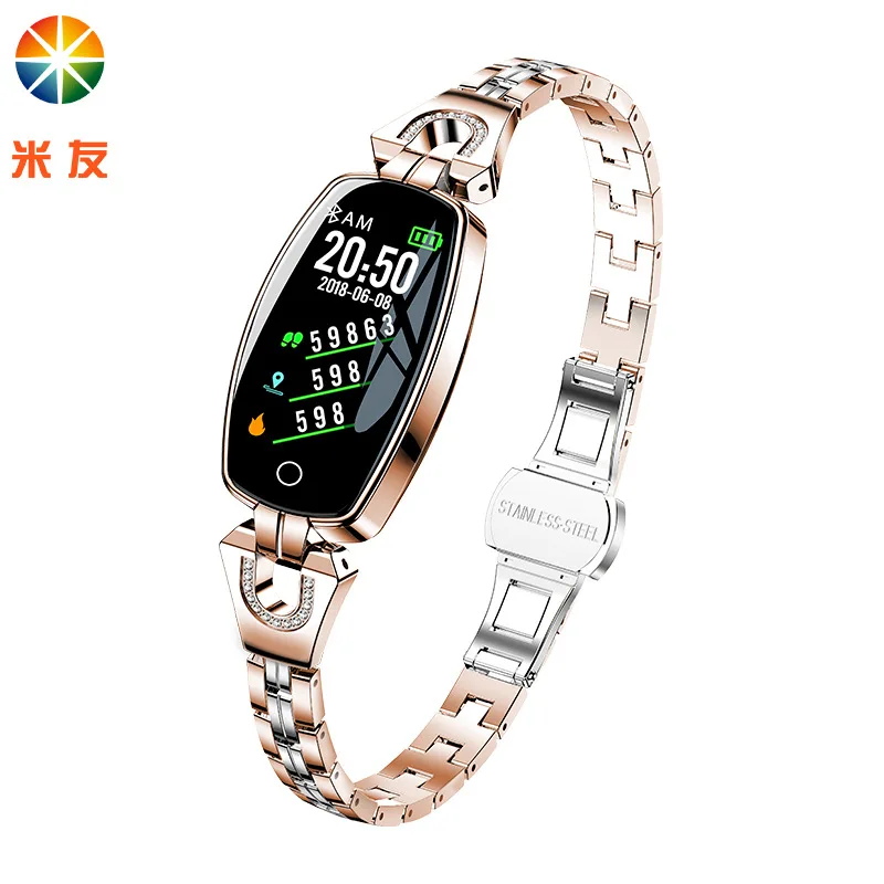 

Miyou H8 Women's Smart Bracelet HD Color Screen Weather Forecast Waterproof Heart Rate and Blood Pressure Health Detection
