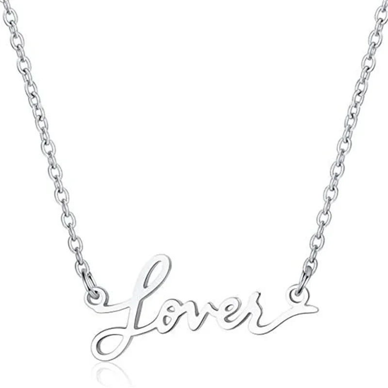 Женское ожерелье с подвеской из нержавеющей стали