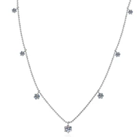 htotoh moissanite necklace 925 silver necklace six claws female 3 2 carat moissanite diamond star pendant
