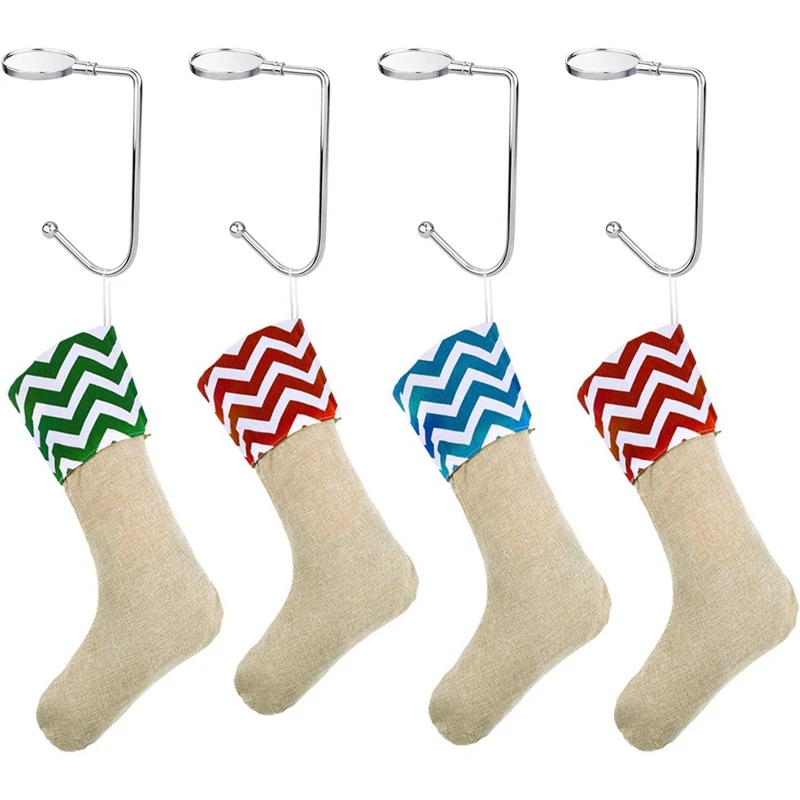 

4 шт., металлические крючки-Вешалки для рождественских чулок