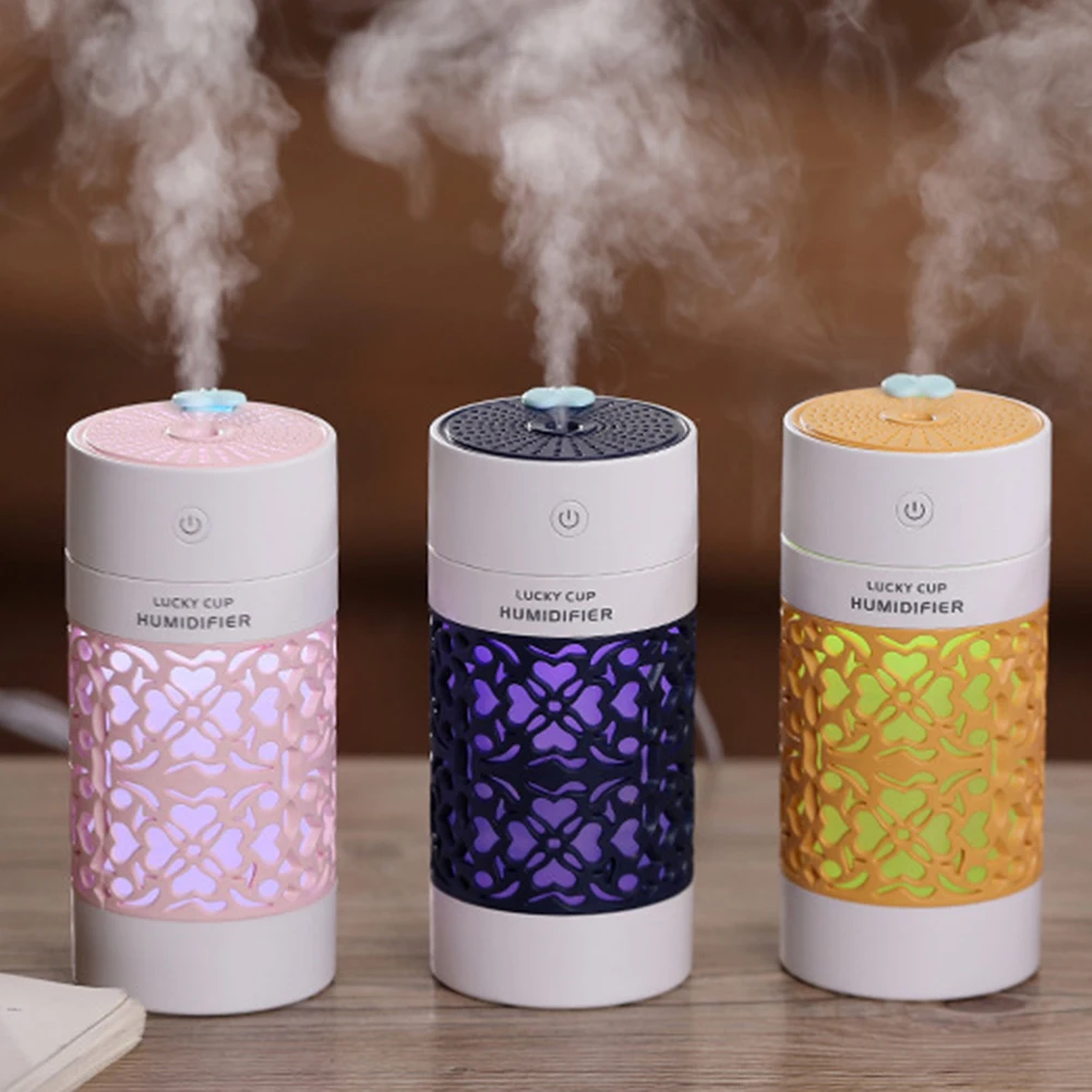 

3 in 1 Home Car USB Air Ultrasonic Humidifier LED Night Lamp Mini Fan Diffuser