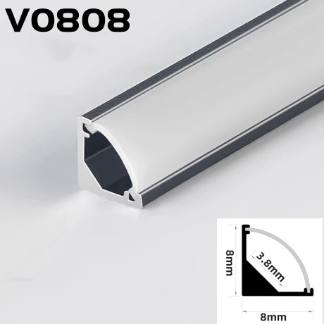 

Черный алюминиевый светодиодный профиль khelse для ленты 5050/2835 0,5 м/1 м