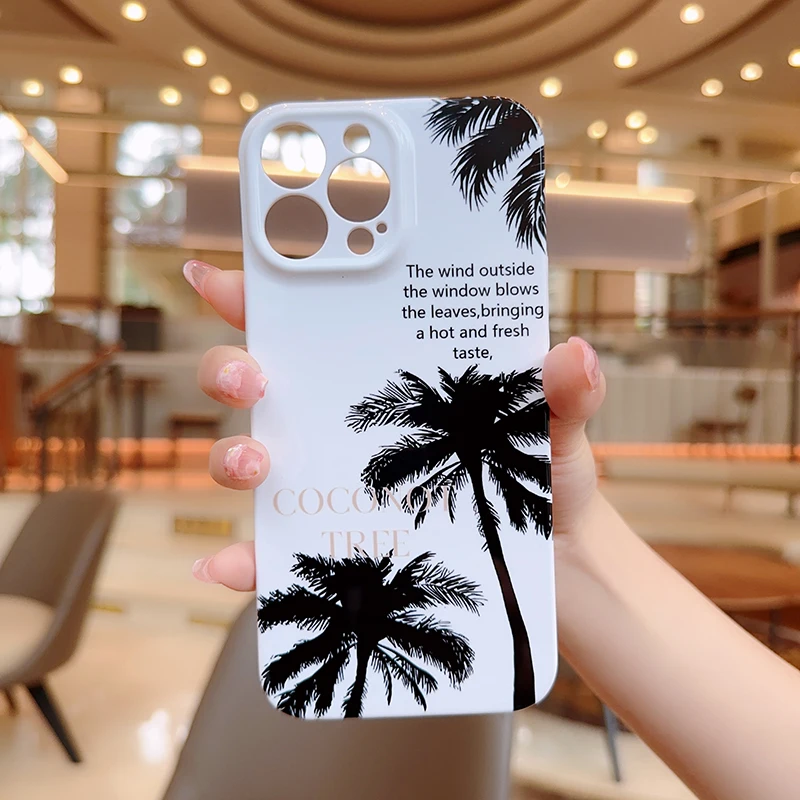 Чехол для iPhone 15 14 13 12 11 Pro Max с кокосовым деревом