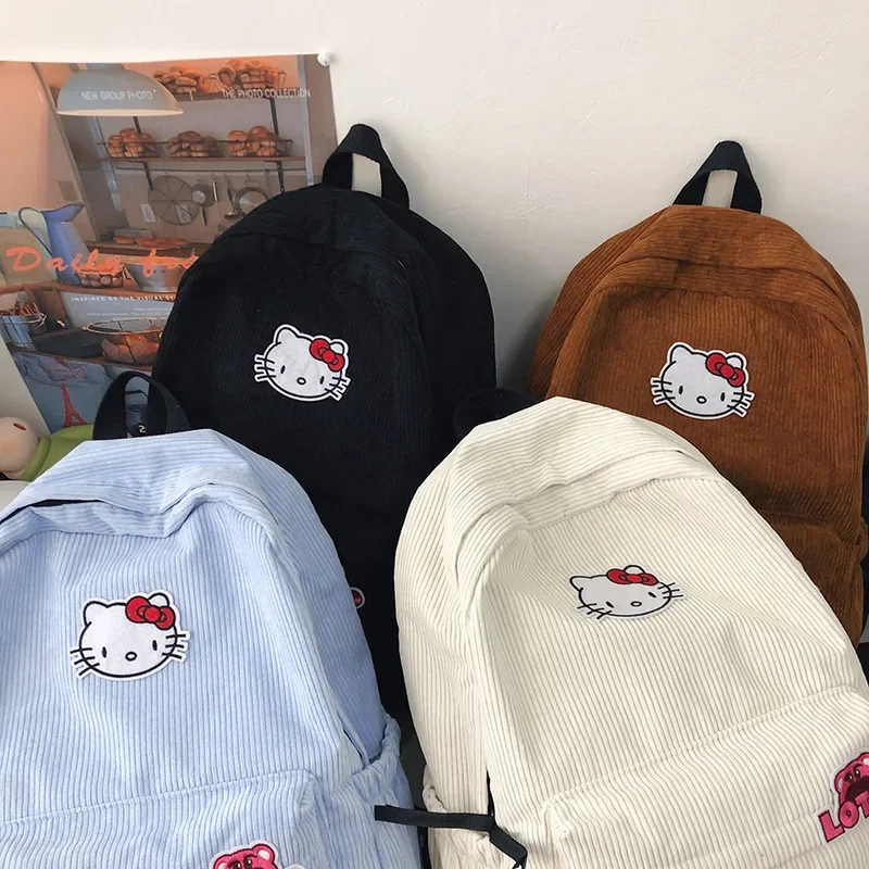 Japoński plecak szkolny Sanrio Hello Kitty Cartoon Cute Girl Heart Japanese Ins Soft Large Capacity Niche Design College Wind Backpack