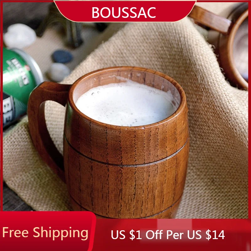 

Деревянная пивная кружка, индивидуальная пивная кружка для бара, Пиратская король, кружка с ушками для барбекю, бочка для вина, кружка, японс...