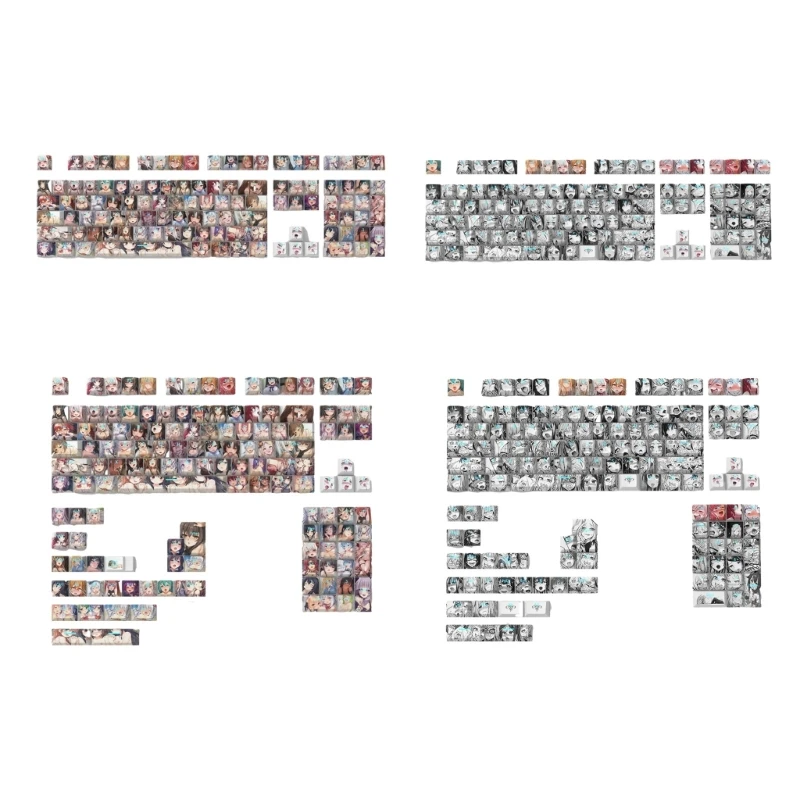 

Backlit Keycaps CherryProfile Anime Keycap for Mechanical Keyboard 108/135PCS