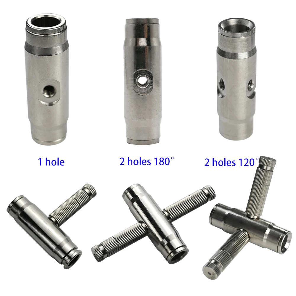 50PCS 3/8"9.52Mm High Pressure Slip Lock Misting Cooling System Parts Double Nozzle Spray Sprinkler Nozzle Holder